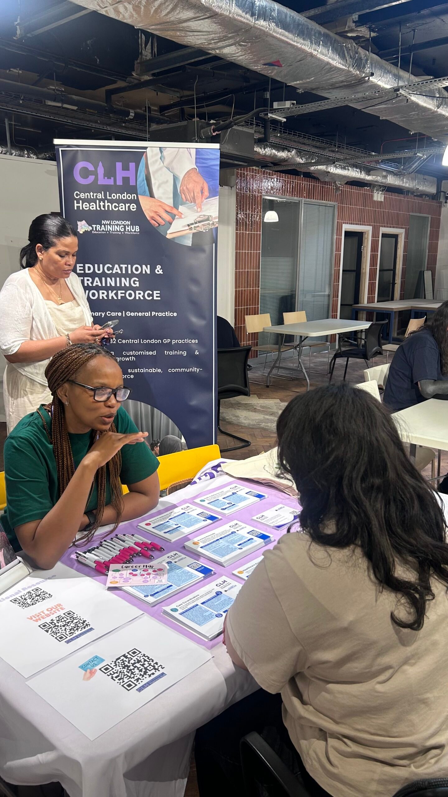 Speaking with students